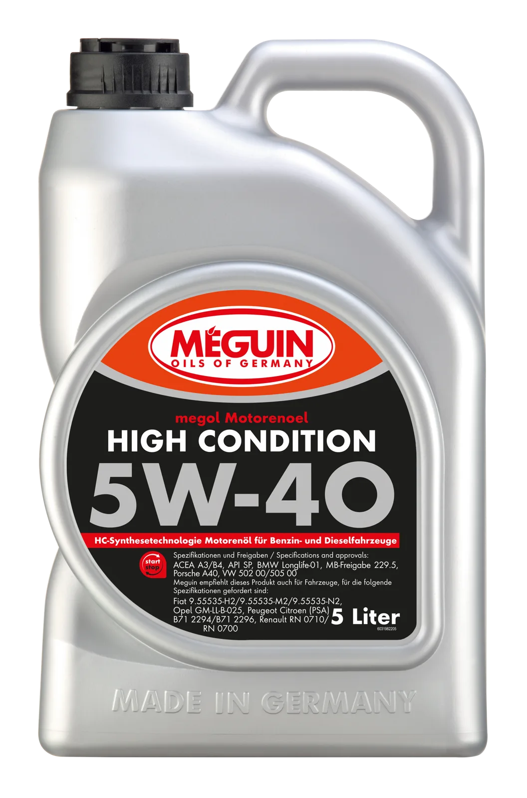 Моторное масло MEGUIN megol High Condition 5W-40, 5 л