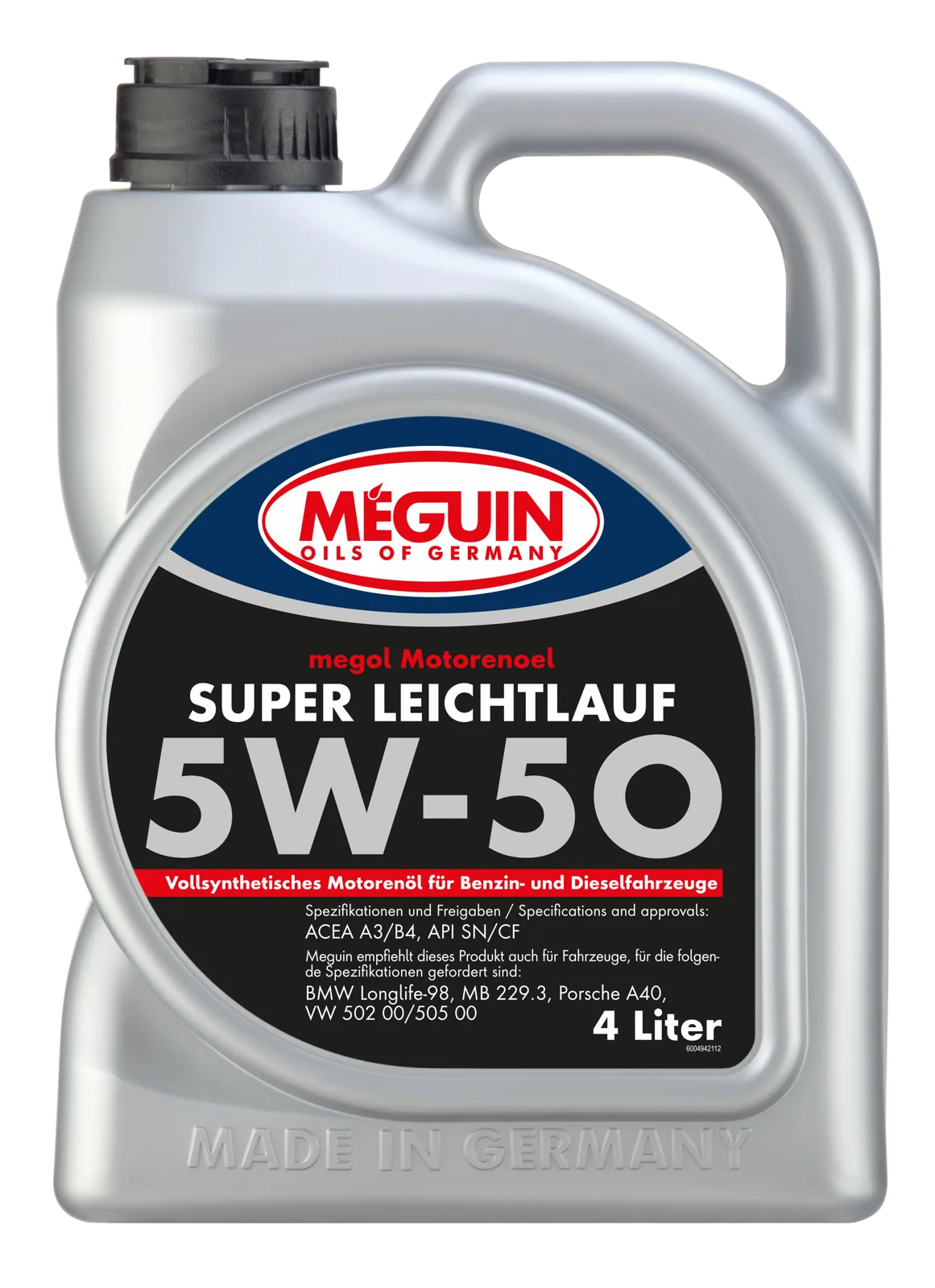 Моторна олива MEGUIN megol Super Leichtlauf 5W-50, 4 л