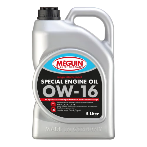 Моторна олива MEGUIN megol Special Engine Oil 0W-16, 5 л