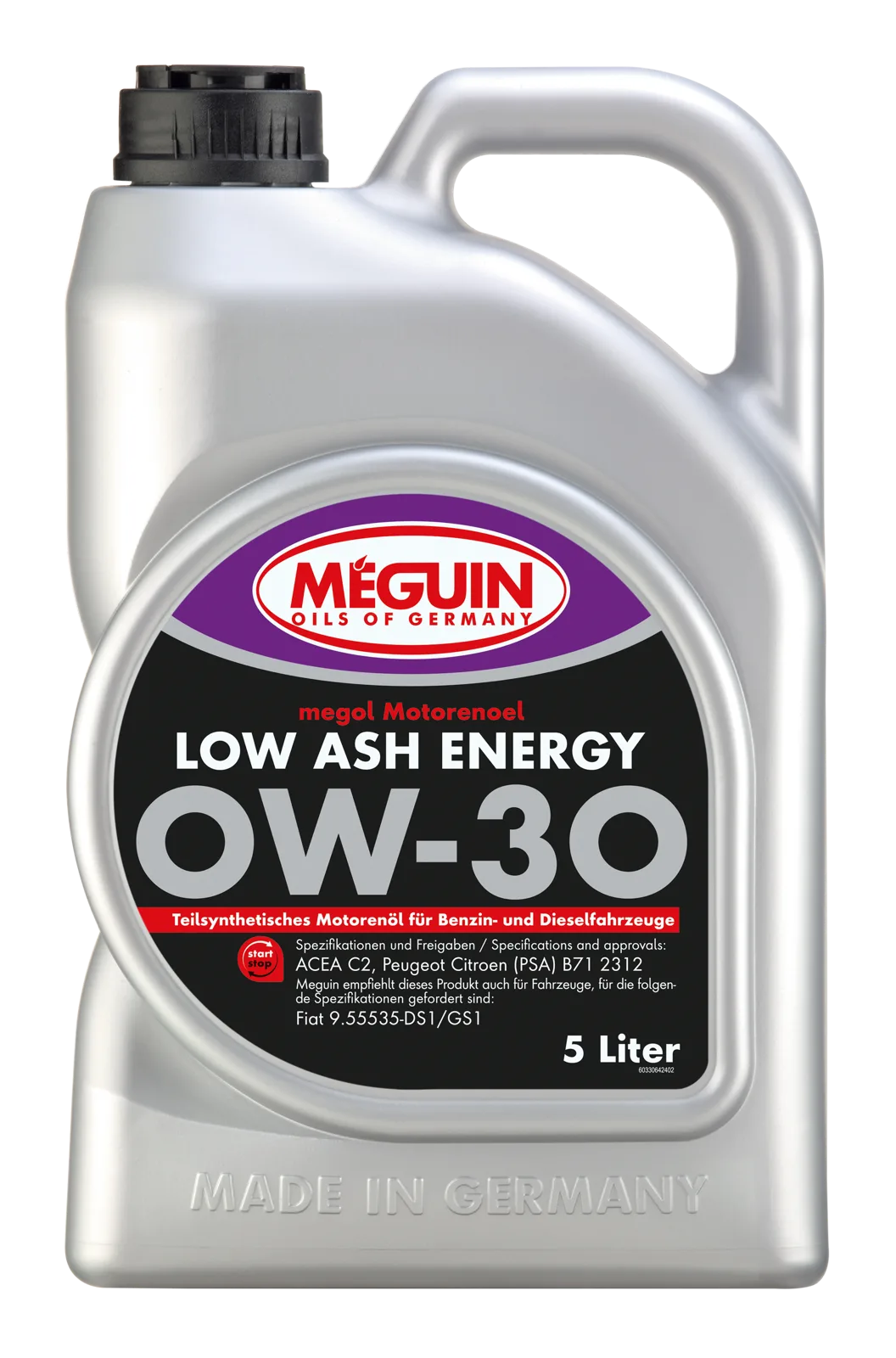 Моторна олива MEGUIN megol Low Ash Energy 0W-30, 5 л