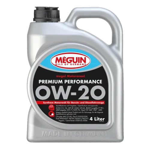 Моторна олива MEGUIN megol Premium Performance 0W-20, 4 л
