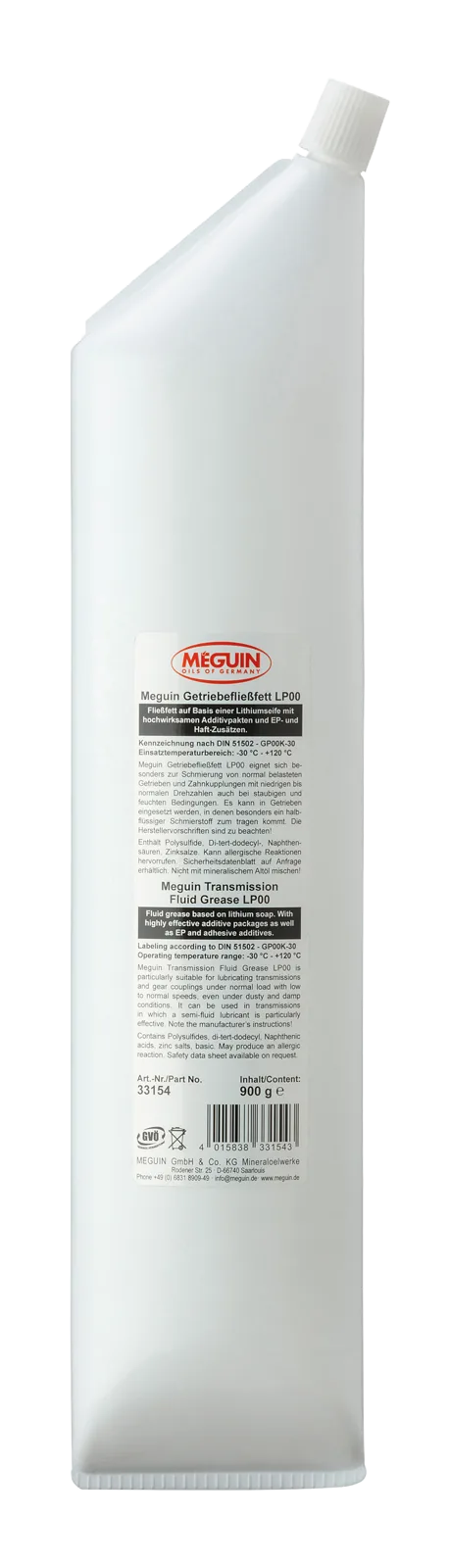 Мастило MEGUIN Getriebefließfett LP00, 900 г