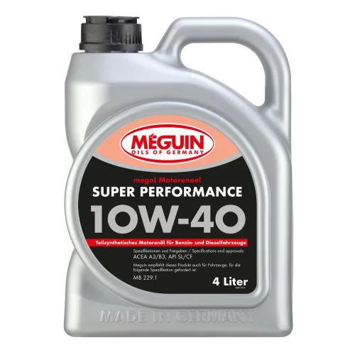 Моторна олива MEGUIN megol Super Performance 10W-40 (teilsynth.), 4 л