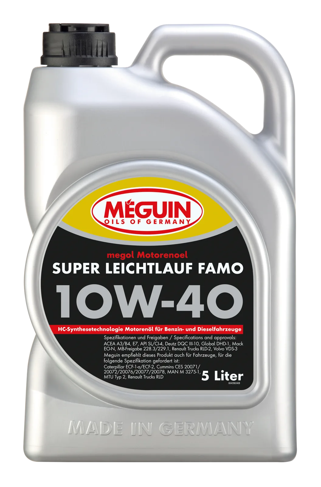 Моторное масло MEGUIN megol Super Leichtlauf FAMO 10W-40, 5 л