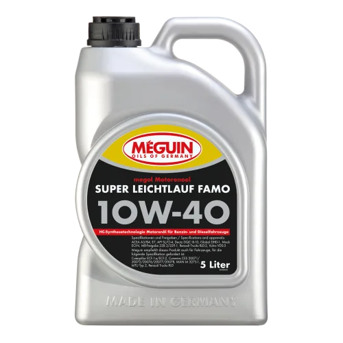Моторна олива MEGUIN megol Super Leichtlauf FAMO 10W-40, 5 л
