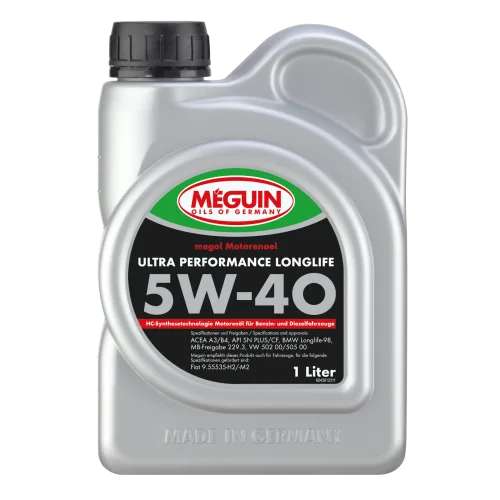 Моторное масло MEGUIN megol Ultra Performance Longlife 5W-40, 1 л