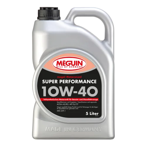 Моторна олива MEGUIN megol Super Performance 10W-40 (teilsynth.), 5 л