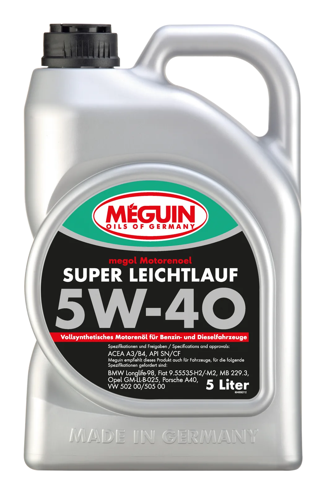 Моторное масло MEGUIN megol Super Leichtlauf 5W-40 (vollsynth.), 5 л