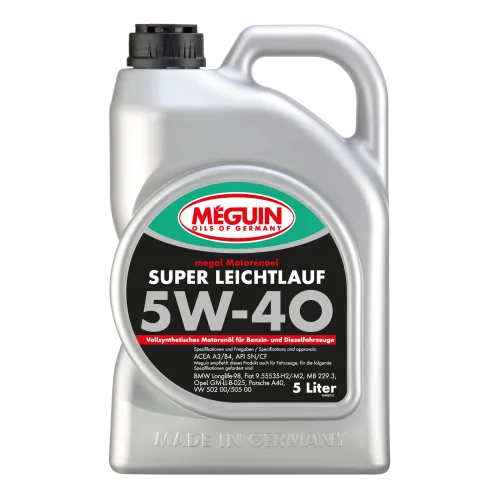 Моторное масло MEGUIN megol Super Leichtlauf 5W-40 (vollsynth.), 5 л