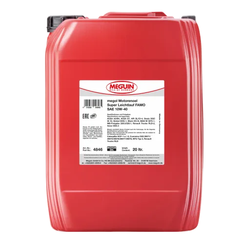 Моторна олива MEGUIN megol Super Leichtlauf FAMO 10W-40, 20 л