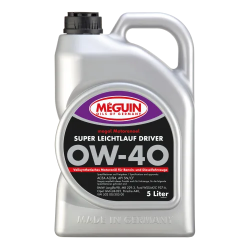 Моторна олива MEGUIN megol Super Leichtlauf DRIVER 0W-40, 5 л