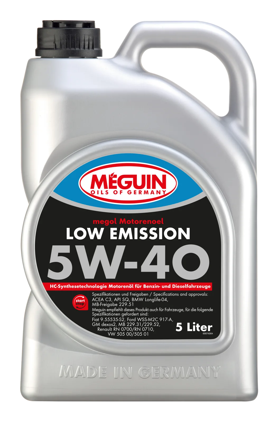 Моторное масло MEGUIN megol Low Emission 5W-40, 5 л