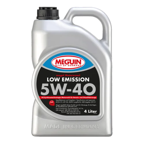 Моторное масло MEGUIN megol Low Emission 5W-40, 4 л
