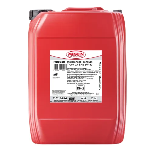 Моторна олива MEGUIN megol Premium Truck LA 5W-30, 20 л