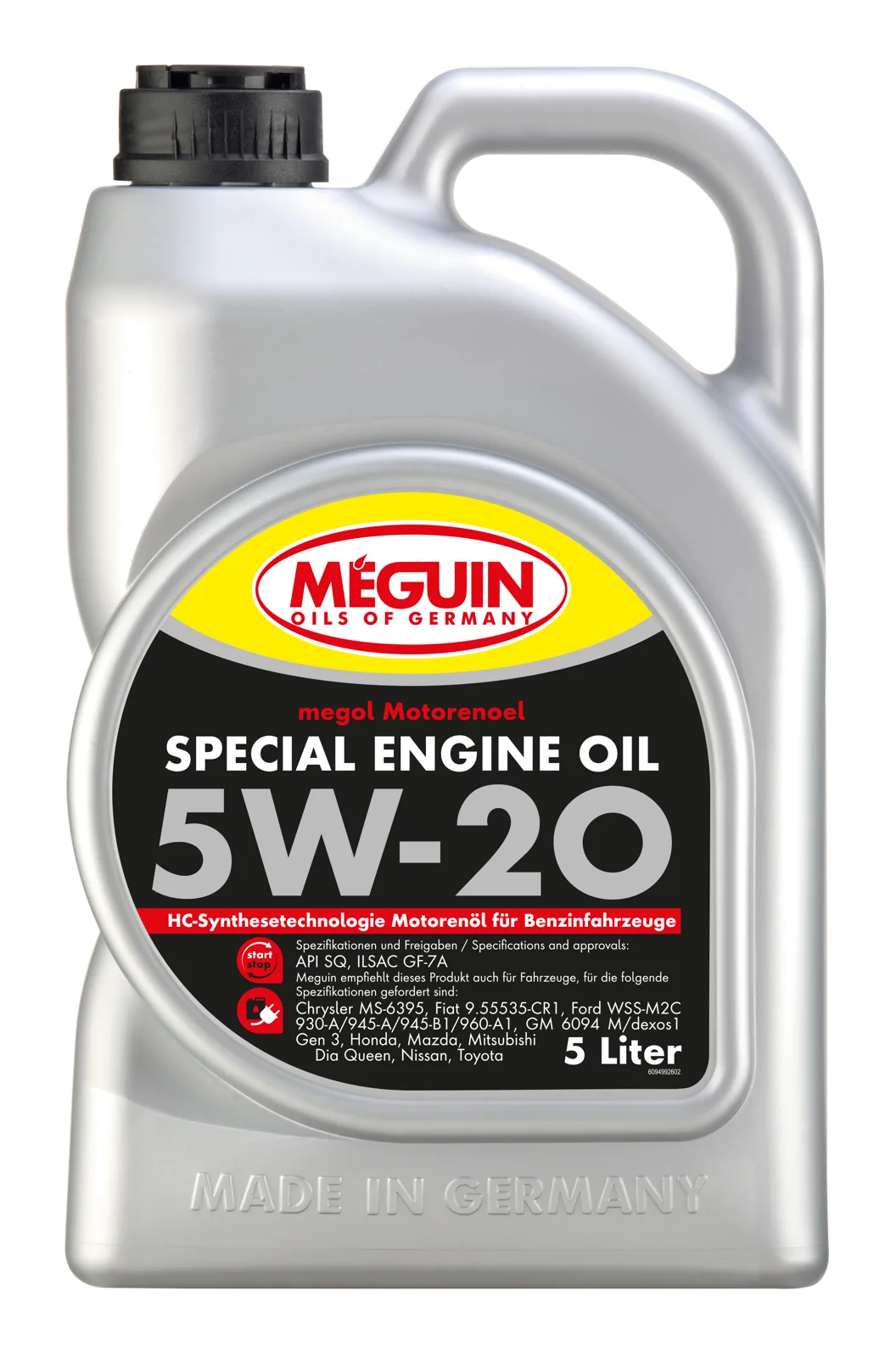 Моторное масло MEGUIN megol Special Engine Oil 5W-20, 5 л